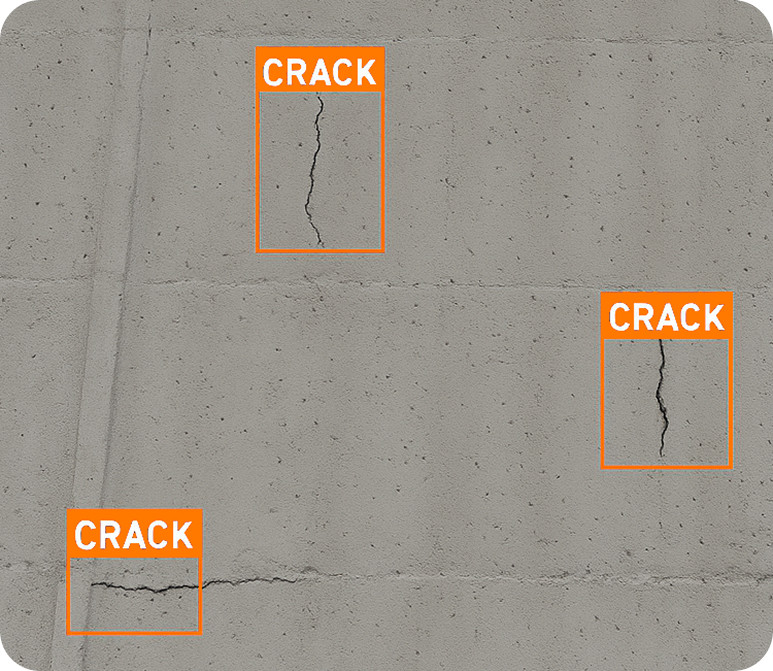 Edge AI detecting cracks, corrosion and water infiltration on tunnel lining